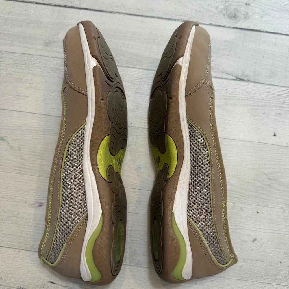 Ryka Women's tan Tensile Ballet‎ Flat Slip-on Comfort Shoes Size 9